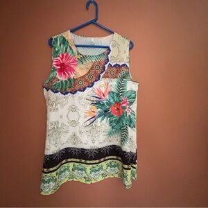 Floral Multicolor Sleeveless Mini Dress